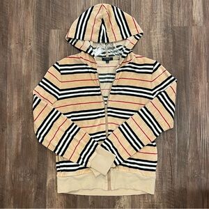 Burberry Velour Zip-Up Jacket with an All-Over Print